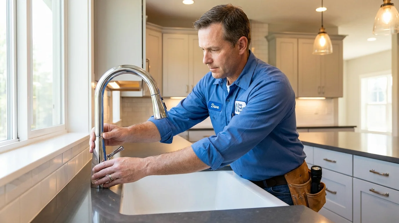 Kitchen faucet installation by Johns Plumbing LLC in San Clemente